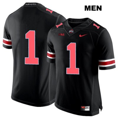 Men's NCAA Ohio State Buckeyes Jeffrey Okudah #1 College Stitched No Name Authentic Nike Red Number Black Football Jersey RE20P13AS
